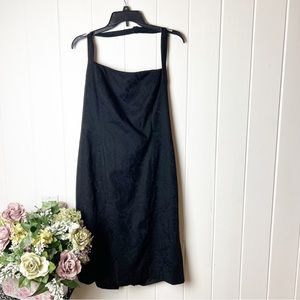 Ralph Lauren Black Brocade Halter Dress- plus size 16